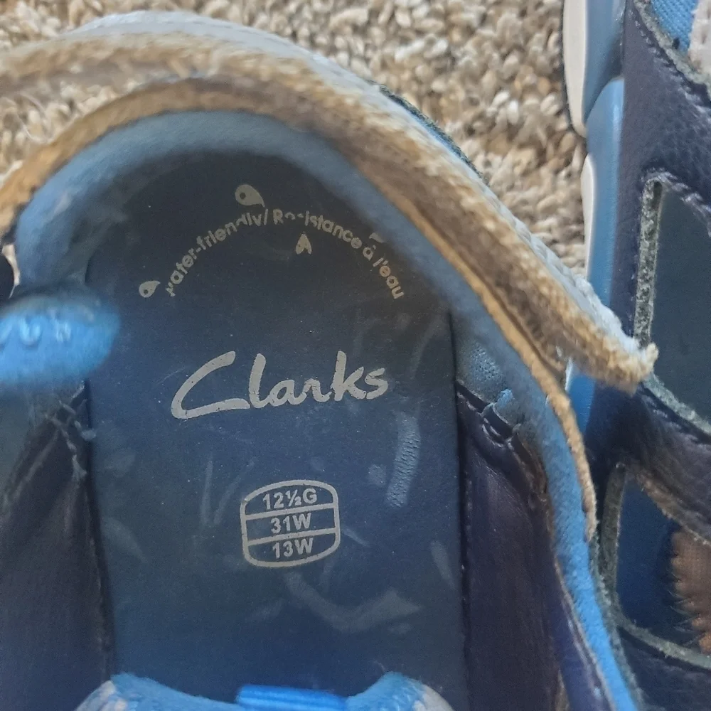 Clarks 13 WPrivo Lt. Blue Sport Sandals‎ Trail Hiking Water Shoes kids.